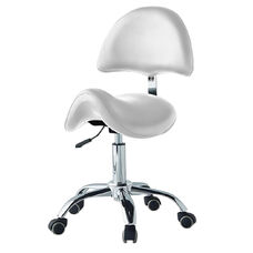 Craftsman's saddle stool model 017 White