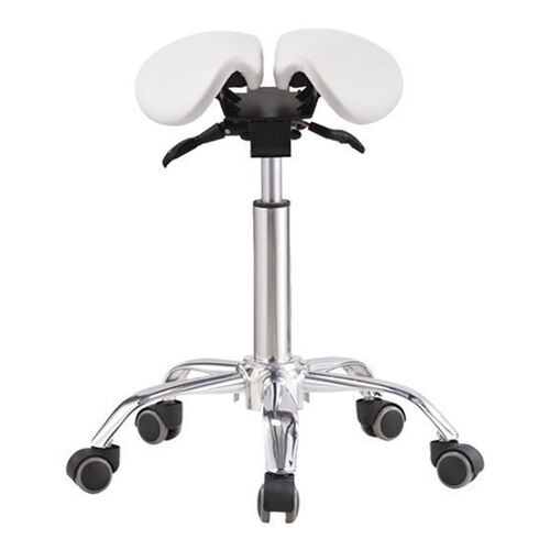 Craftsman's saddle stool model 4008 White