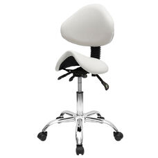 Craftsman's saddle stool model 854 White