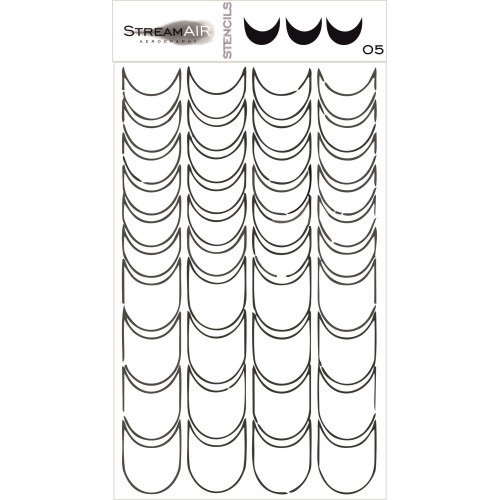 Stream air airbrush stencil #05