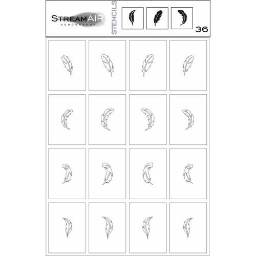 Stream air airbrush stencil #36