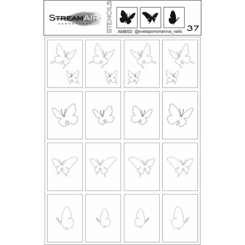 Stream air airbrush stencil #37