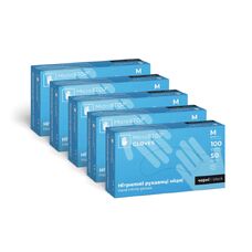 Рукавички нітрилові Microstop неопудрені міцні, чорні, розмір M (100 шт), 5 шт