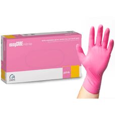 Рукавички нітрилові easyCARE nitrile PINK рожеві неопудрені, розмір XS, 100 шт