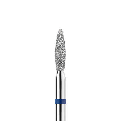 KWARK diamond-platinum bur, elongated, blunt flame, blue, 2.1 mm (PL218060MD)