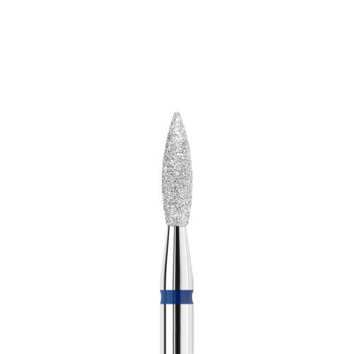 KWARK diamond-platinum bur, sharp elongated flame, blue, 2.1 mm (PL218060MF)