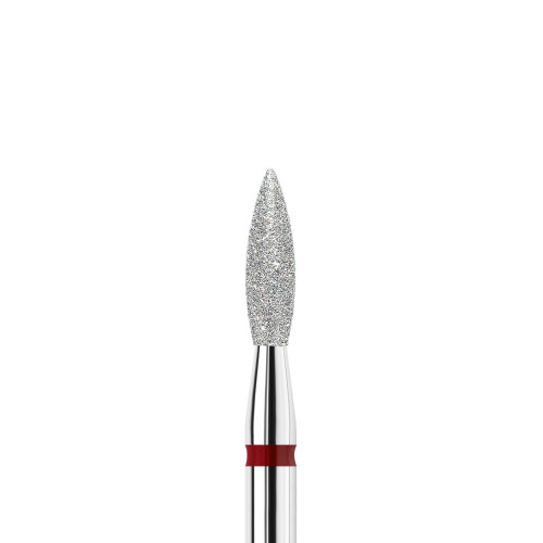 KWARK diamond-platinum bur, sharp elongated flame, red, 2.3 mm (PL238060FF)