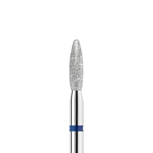 KWARK diamond-platinum bur, elongated, blunt flame, blue, 2.3 mm (PL238060MD)