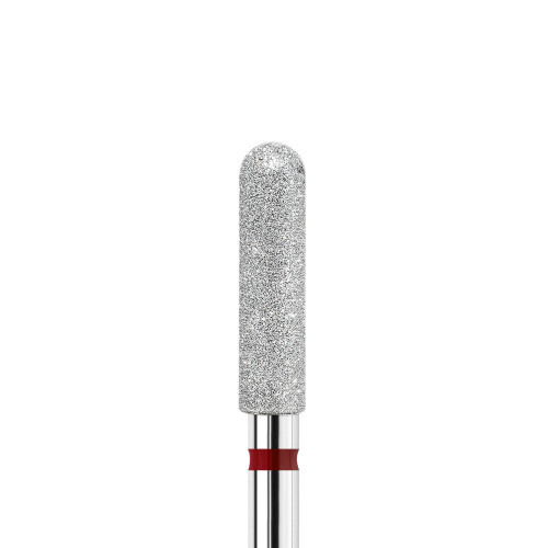 KWARK diamond-platinum cutter, long spherical cylinder "microphone", red, 3 mm (PL301230FF)