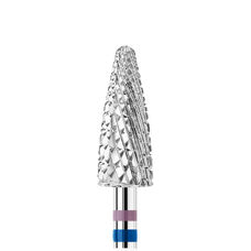 KWARK tungsten carbide cutter, wide cone "corn" for left-handed "Shark Blade", blue-violet, 6 mm (KANV-5013M-L)
