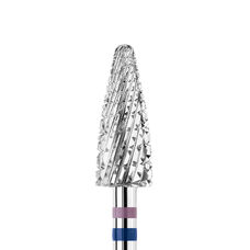 KWARK tungsten carbide cutter, wide cone "corn" "Shark Blade", blue-violet notch, 6 mm (KANV-5013M)
