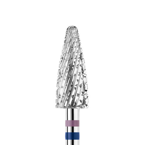 KWARK tungsten carbide cutter, wide cone "corn" "Shark Blade", blue-violet notch, 6 mm (KANV-5013M)