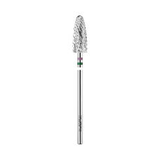 KWARK tungsten carbide cutter, rounded cone "corn" for left-handed "Shark Blade", green-purple, 6 mm (KANV-5014-L)
