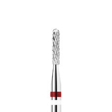 KWARK tungsten carbide cutter, spherical cylinder for left-handed use, red, 1.6 mm (KC09106FO-L)