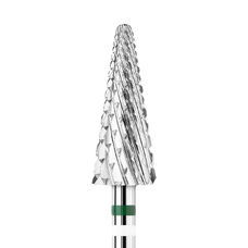 KWARK tungsten carbide cutter, herringbone cone for left-handed use, green, 6 mm (KC601404C0-L)