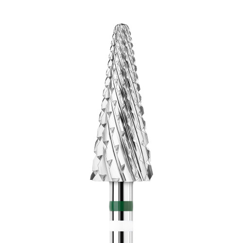 KWARK tungsten carbide cutter, herringbone cone for left-handed use, green, 6 mm (KC601404C0-L)