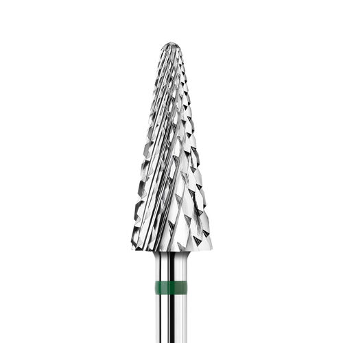 KWARK tungsten carbide cutter, herringbone cone (cross-cut), green, 6 mm (KC601404CO)