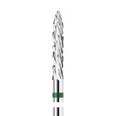KWARK tungsten carbide cutter, sharp cone for left-handed use, green, 2.3 mm (KC95904CO-L)
