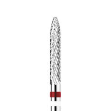 KWARK tungsten carbide cutter, sharp cone for left-handed use, red, 2.3 mm (KC95904FO-L)