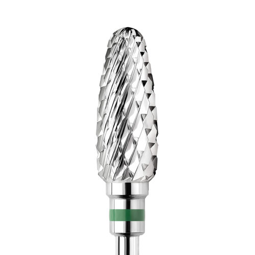 KWARK tungsten carbide cutter, rounded cone "corn", green, 6 mm (KT60004C0)