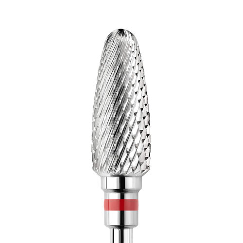 KWARK tungsten carbide cutter, rounded cone "corn", red, 6 mm (KT60004F0)