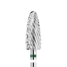 KWARK tungsten carbide cutter, rounded cone "corn" for left-handed use, green, 6 mm (KT60124C0-L)