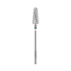 KWARK tungsten carbide cutter, rounded cone for left-handed people "Shark Blade", green-purple, 6 mm (PAGN-6015-L)