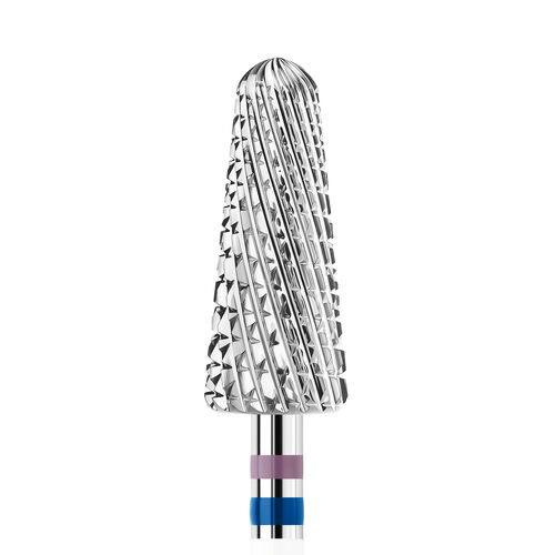 KWARK tungsten carbide cutter, rounded cone for left-handed people "Shark Blade", blue-violet, 6 mm (PAGV-6015M-L)