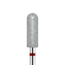 KWARK diamond-platinum bur, long spherical cylinder "microphone", red, 4 mm (PL401230FF)