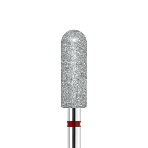 KWARK diamond-platinum bur, long spherical cylinder "microphone", red, 4 mm (PL401230FF)