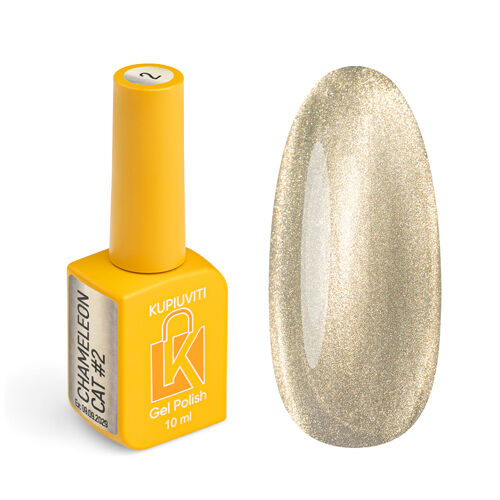 Magnetic gel polish Kupiuviti Cat Eye Chameleon No. 002, 10 ml