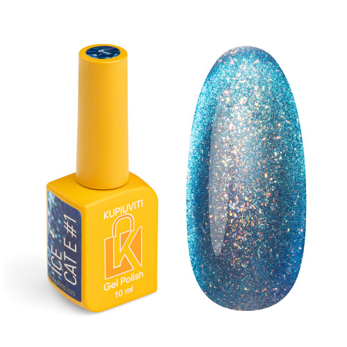 Magnetic gel polish Kupiuviti Ice Cat Eye No. 001, 10 ml