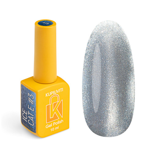 Magnetic gel polish Kupiuviti Ice Cat Eye No. 003, 10 ml