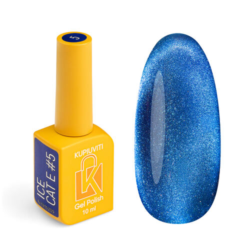 Magnetic gel polish Kupiuviti Ice Cat Eye No. 005, 10 ml