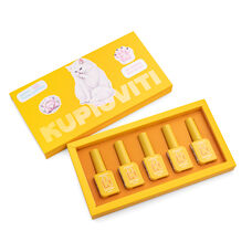 Kupiuviti White Cat Eye gel polish set, 5 pcs