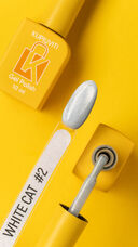 Magnetic gel polish Kupiuviti White Cat Eye No. 002, 10 ml