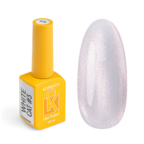 Magnetic gel polish Kupiuviti White Cat Eye No. 003, 10 ml
