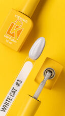Magnetic gel polish Kupiuviti White Cat Eye No. 003, 10 ml