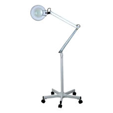 LED floor-standing magnifying lamp, on wheels, 22 W, 5 diopters