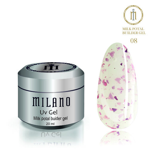 Gel BUILDER Uv MILK POTAL No. 08, 20 ml