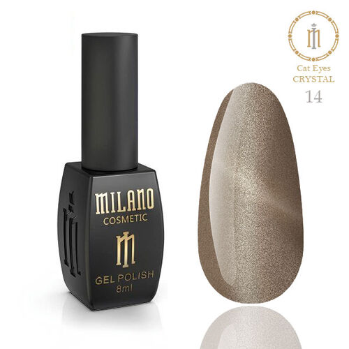 Gel polish Milano Cat Eyes CRYSTAL #14, 8 ml