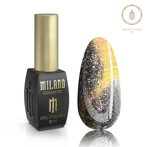 Gel polish CAT EYES NIGHT GLOW Milano No. 001, 8 ml
