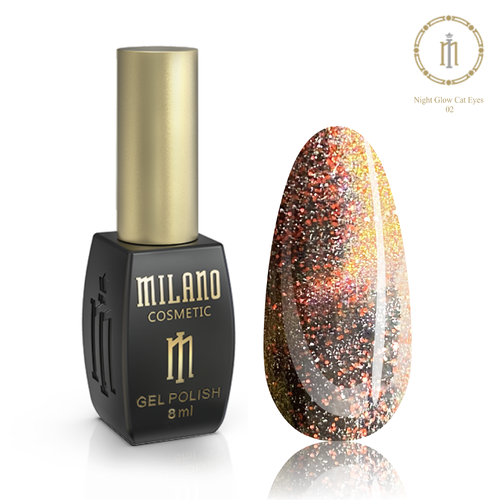 Gel polish CAT EYES NIGHT GLOW Milano No. 002, 8 ml
