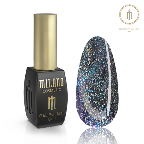 Gel polish CAT EYES NIGHT GLOW Milano No. 004, 8 ml