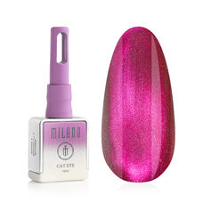 Gel polish Milano CAT EYE BERRY SILK PREMIUM No. 02, 10 ml