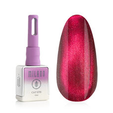 Gel polish Milano CAT EYE BERRY SILK PREMIUM No. 04, 10 ml