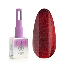 Gel polish Milano CAT EYE RED SILK PREMIUM No. 03, 10 ml