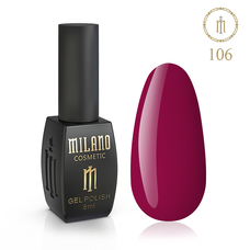 Гель-лак Milano №106, 8 мл (Малиново-червоний)