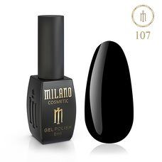 Гель-лак Milano №107, 8 мл (Чорна смола)