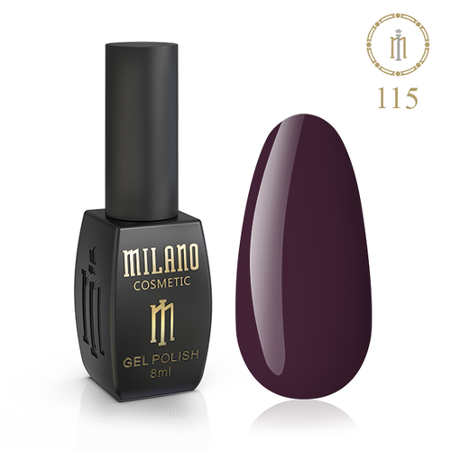 Гель-лак Milano №115, 8 мл (Рубінове вино)